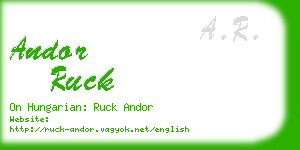 andor ruck business card